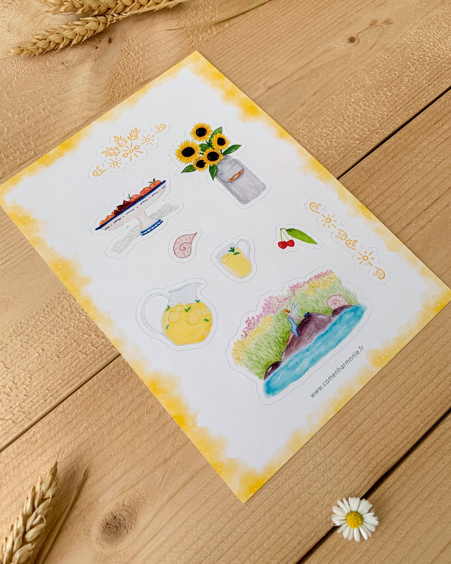 PLANCHE DE STICKERS - LOVE SUMMER