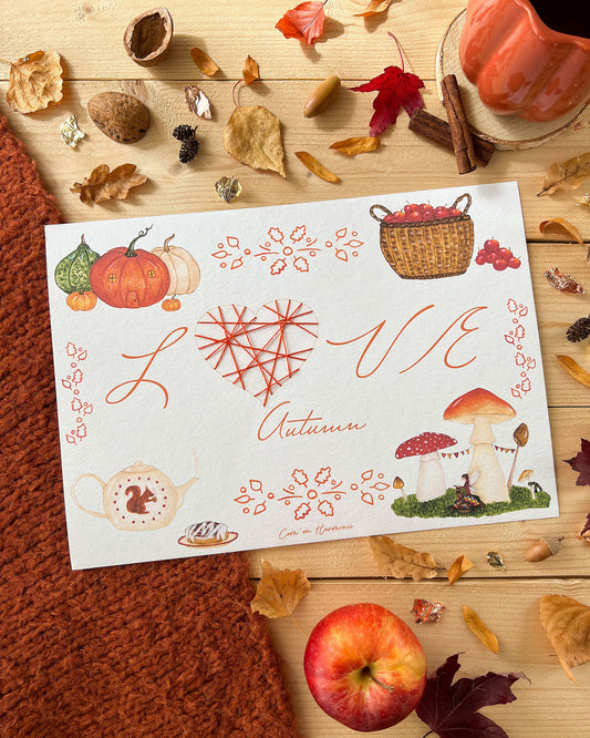 AFFICHE A4 - LOVE AUTUMN