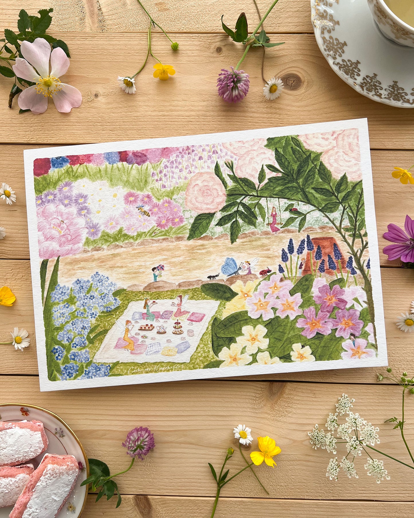 AFFICHE A4 - TEA TIME AU JARDIN