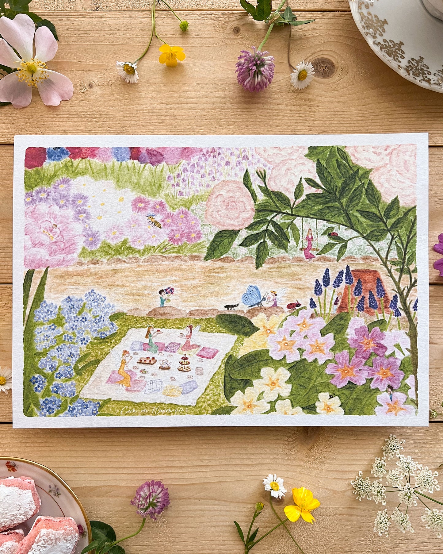 AFFICHE A4 - TEA TIME AU JARDIN
