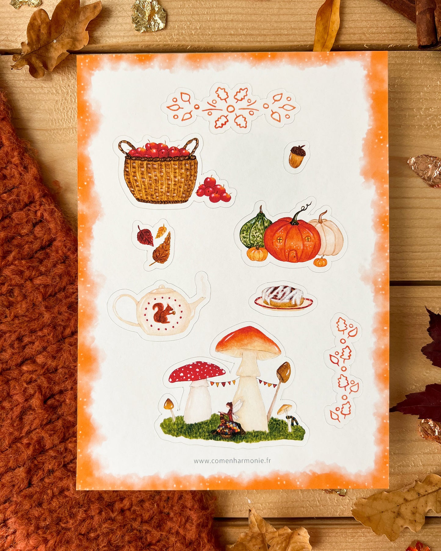 PLANCHE DE STICKERS - LOVE AUTUMN