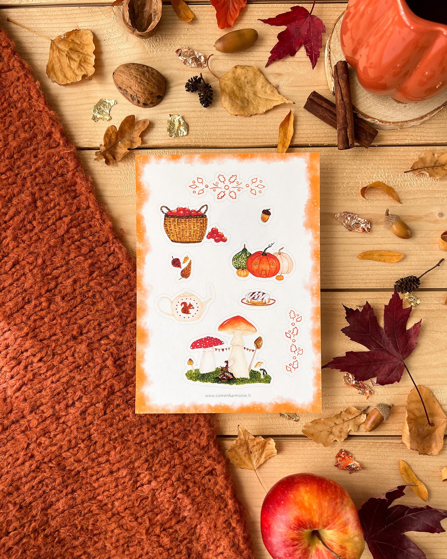 PLANCHE DE STICKERS - LOVE AUTUMN